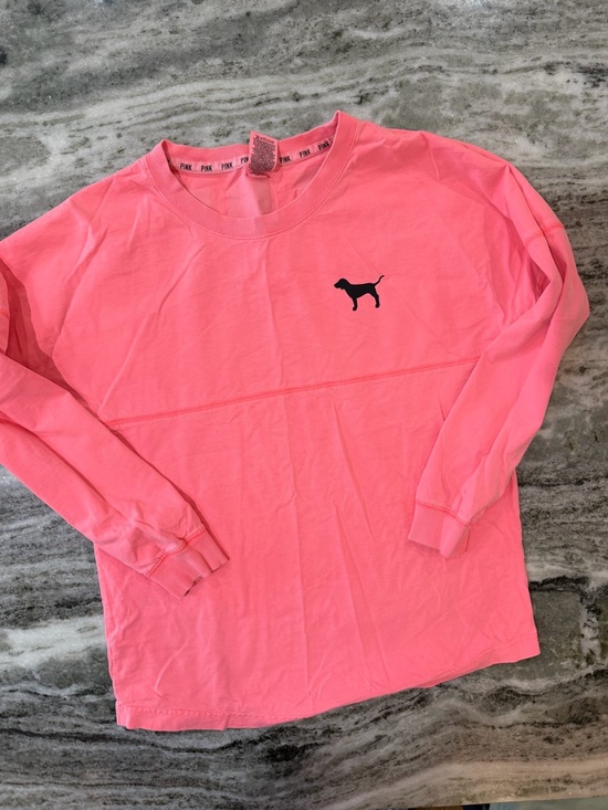 Victoria's Secret Tops - Victoria's Secret PINK Coral Pink Long Sleeve Tee Size Medium